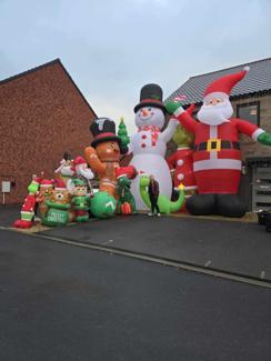Inflatable christmas decoration.