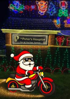 Santa’s on bikes visit The Brentnall’s Christmas Lights 